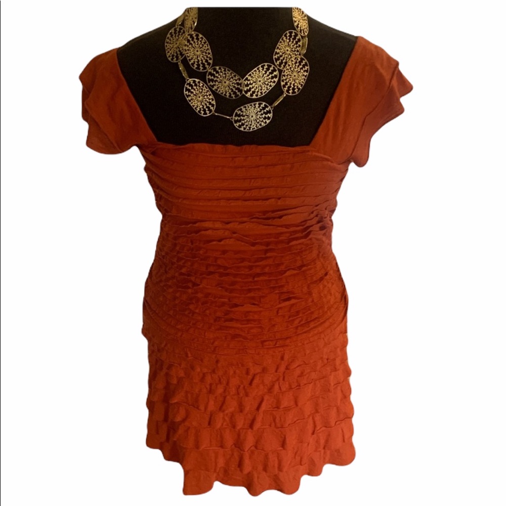 Max studio MSSP ruffled dress medium